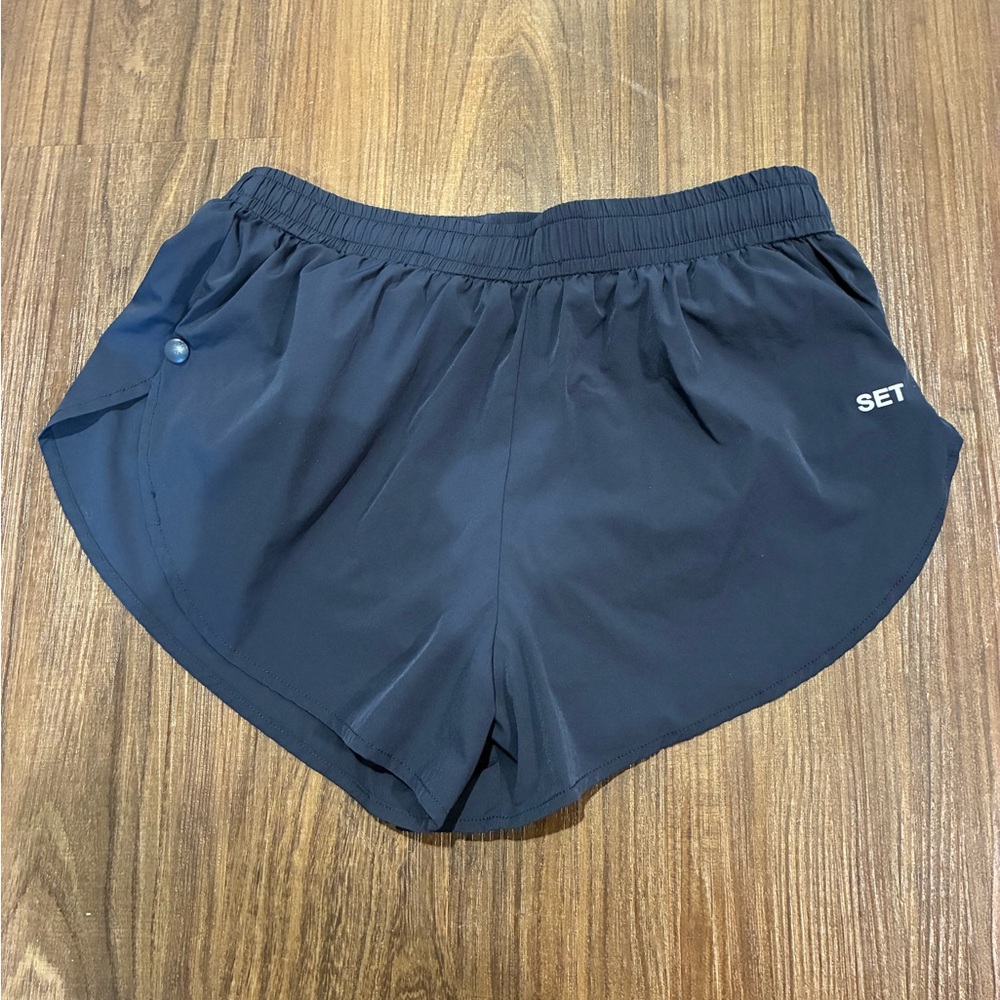 SET active navy running shorts